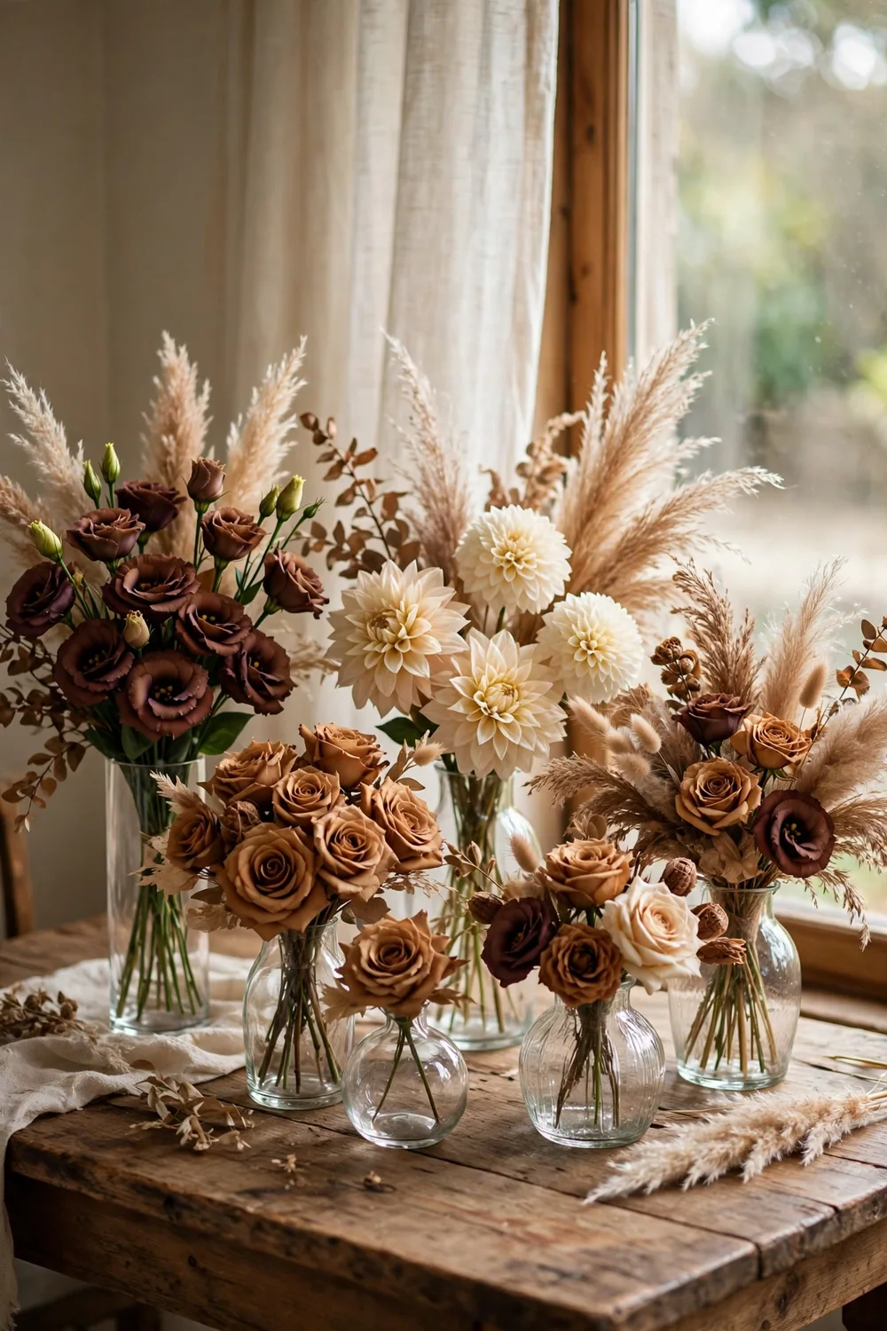 Brown Wedding Flowers: 18 Bouquets and Centerpieces in Chocolate Tones