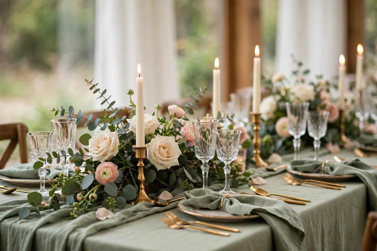 25 Sage Green and Gold Wedding Color Palettes That Photograph Beautifully